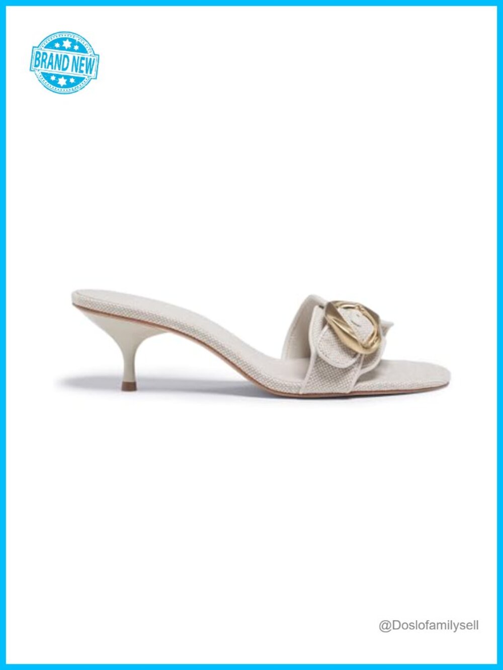 Woven Slide Heeled Sandals Open Toe Kitten Heel Women Summer Shoes
